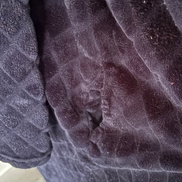 CROFT & BARROW Diamond Quilt House Robe Sz Blue XXL Lounging Lagen Relax Cozy - Picture 3 of 8